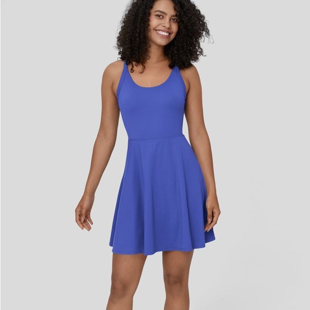 Elegant Blue Sleeveless Dress